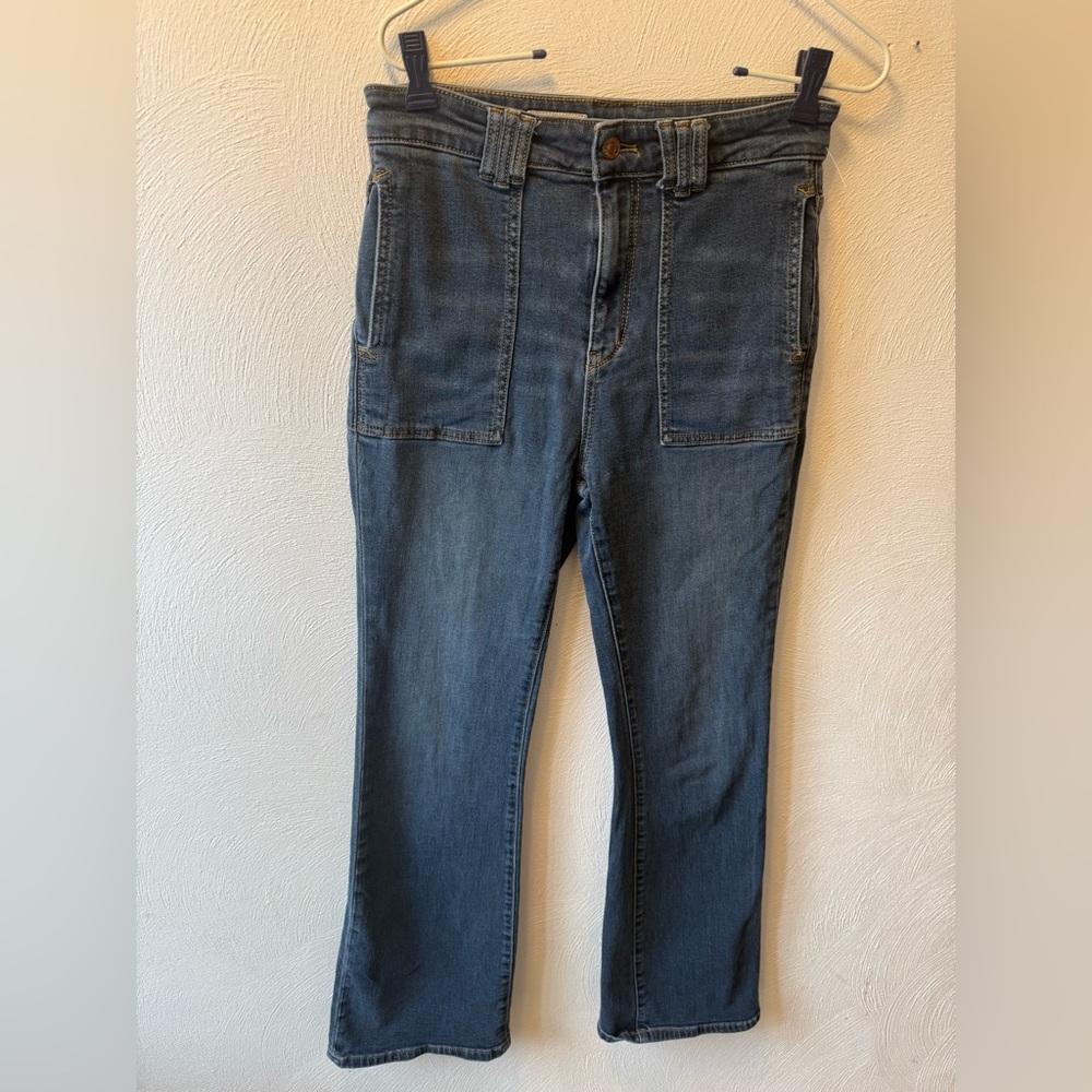 Pilcro The Icon Jeans Sz 28 Anthropologie High Rise Boot Leg Stretch Denim - Picture 2 of 8